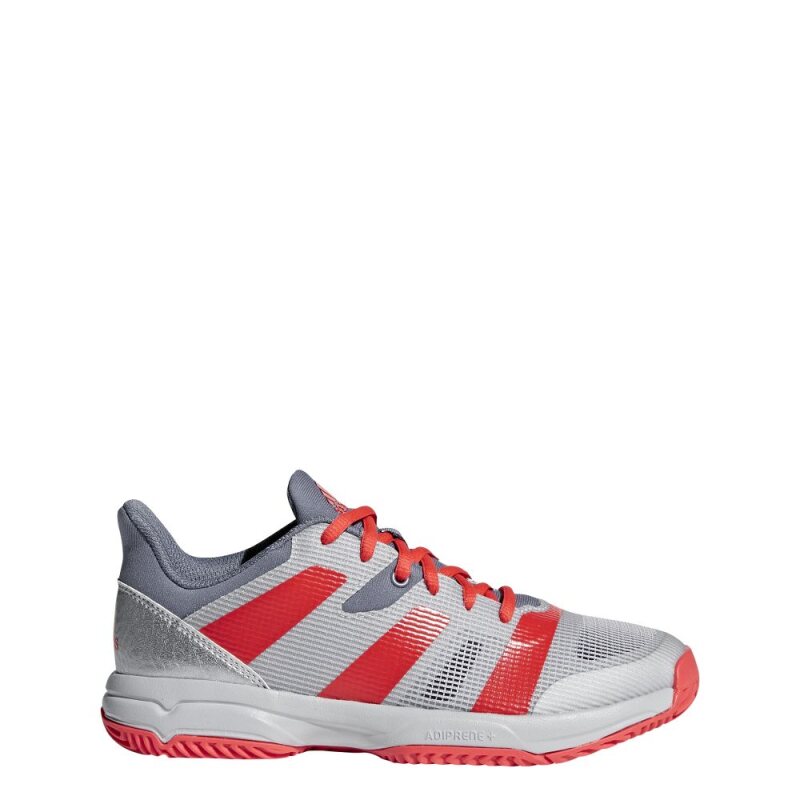 Adidas Stabil X Kinder Hallenschuh silber/rot 35,5