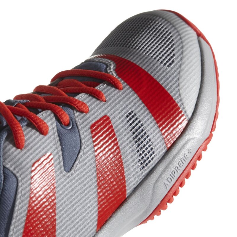Adidas Stabil X Kinder Hallenschuh silber/rot 35,5