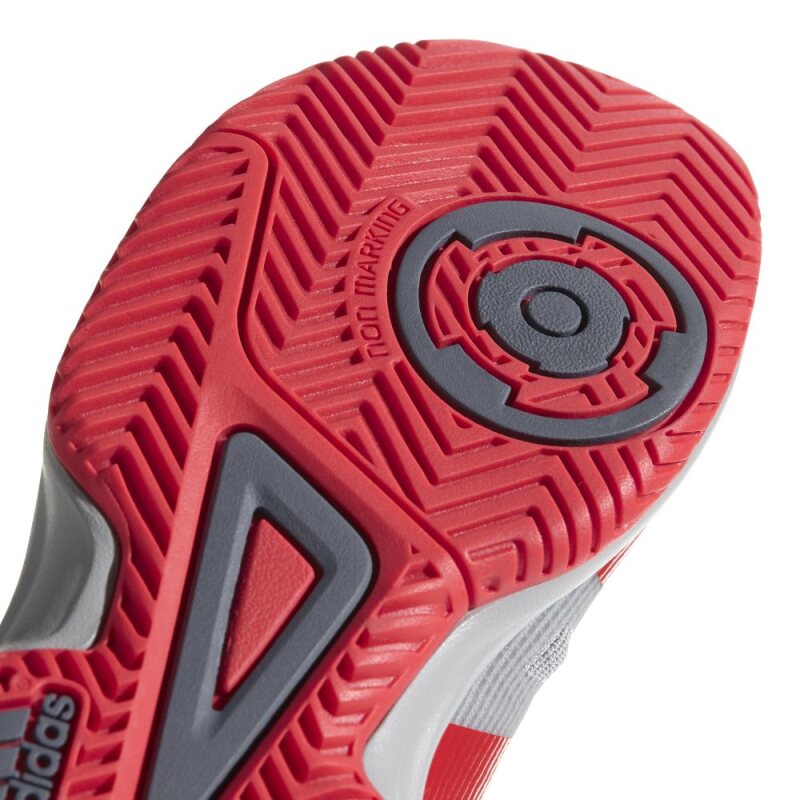 Adidas Stabil X Kinder Hallenschuh silber/rot 35,5