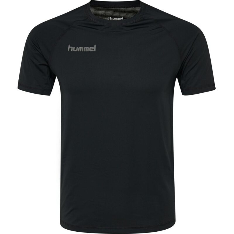 Hummel HML FIRST PERFORMANCE JERSEY S/S Pr&auml;zisions-Performance-T-Shirt mit kurzen &Auml;rmeln und Maxi-Flex-Unterarmeins&auml;tzen BLACK S