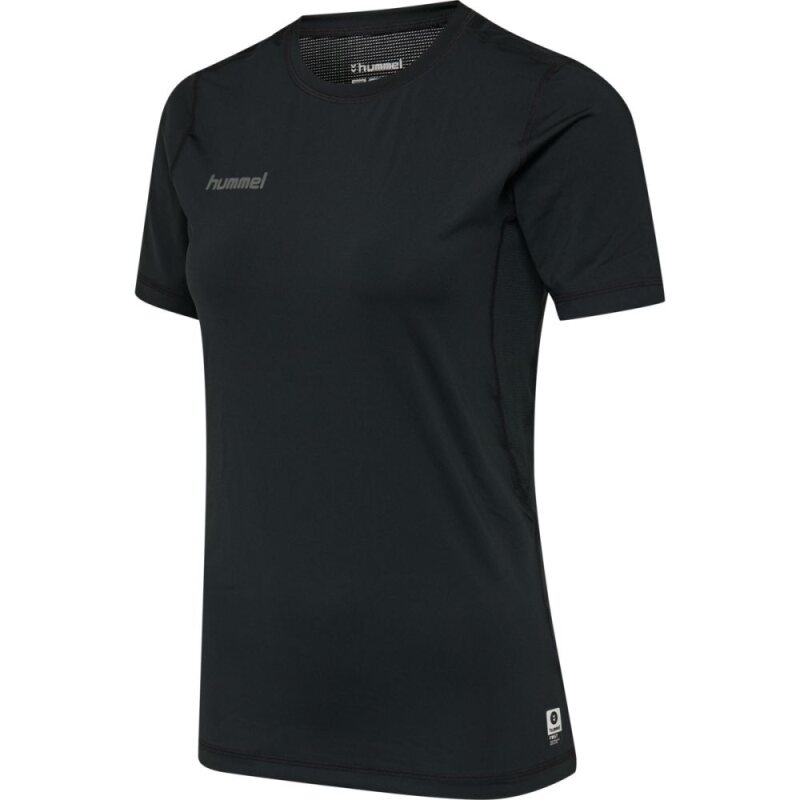 Hummel HML FIRST PERFORMANCE WO JERSEY S/S Präzisions-Performance-T-Shirt mit kurzen Ärmeln und Maxi-Flex-Unterarmeinsätzen BLACK XS