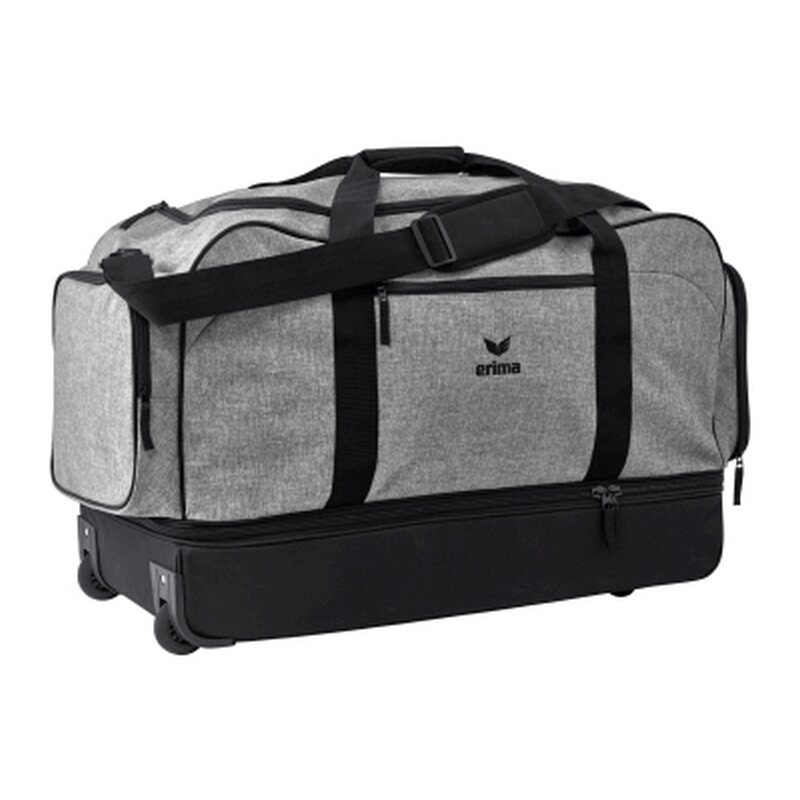 Erima Travel Line Rollentasche mit Bodenfach Erwachsene grau melange/schwarz XL