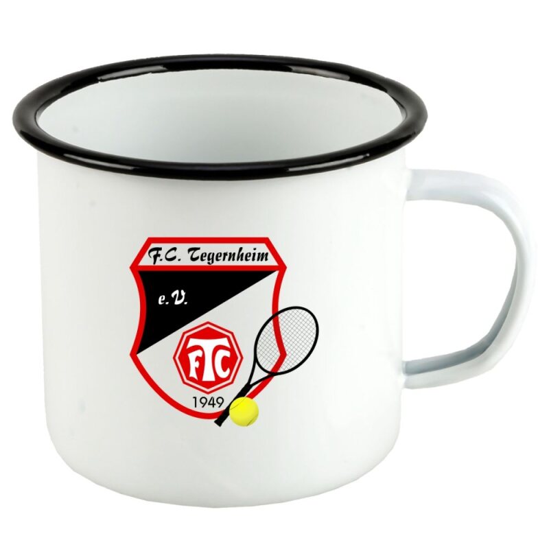 FC Tegernheim Tennis Emaille-Tasse