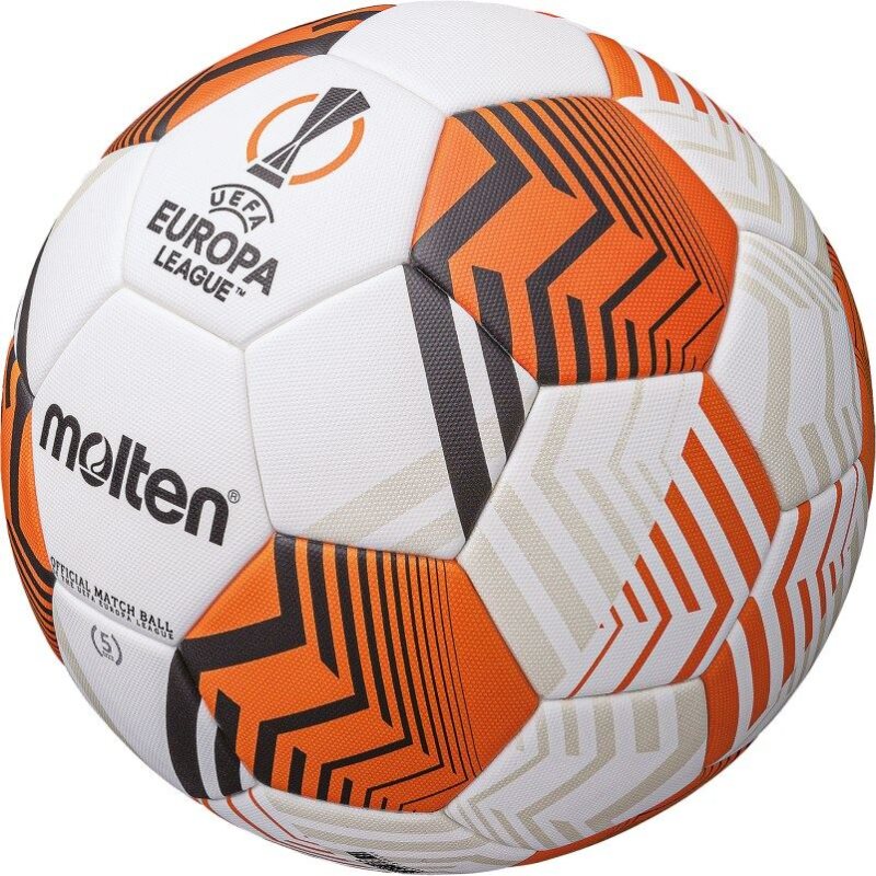 Molten Top Wettspielball für Fußball weiß/orange/schwarz 5
