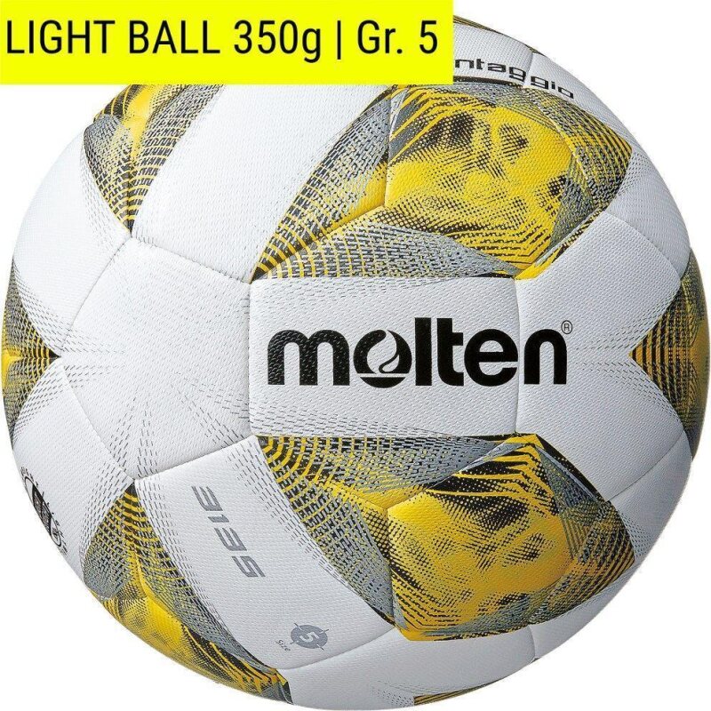 Molten Leichtball für Fußball weiß/gelb/silber 5