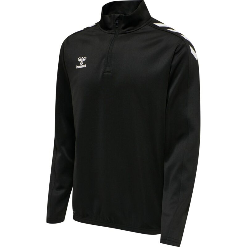 Hummel hmlCORE XK HALF ZIP POLY SWEAT Sweatshirt mit halbem Rei&szlig;verschluss BLACK S