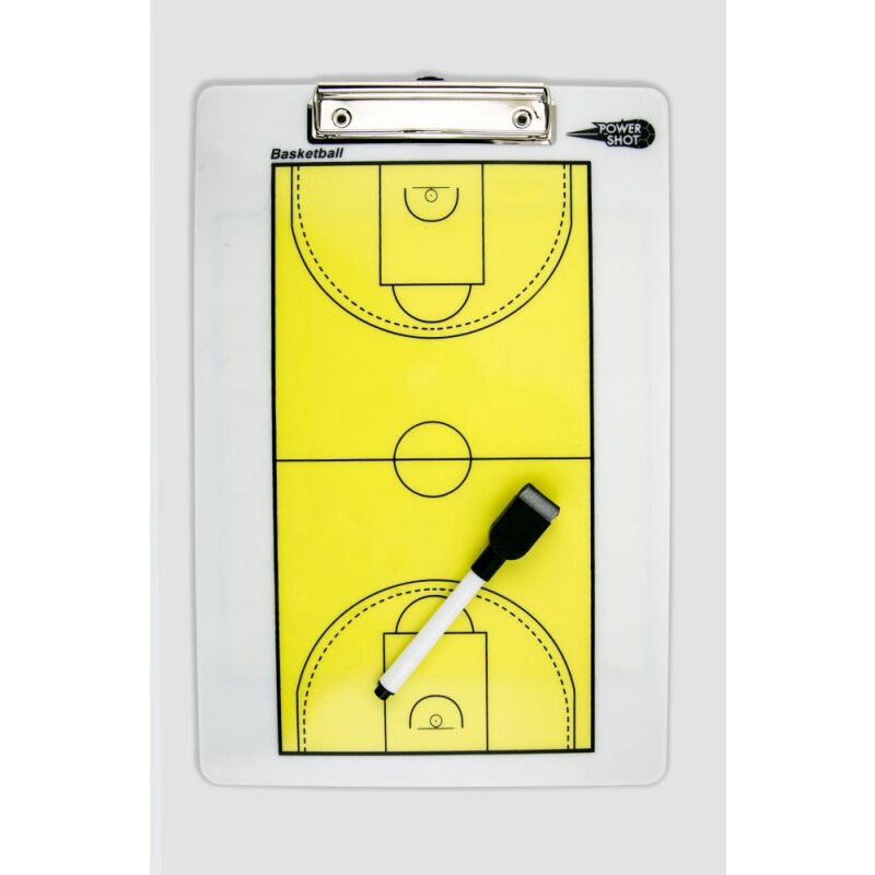 Taktikboard - Tatktitafel - Basketball - Doppelseitig ( 34 x 23 cm ) POWERSHOT®