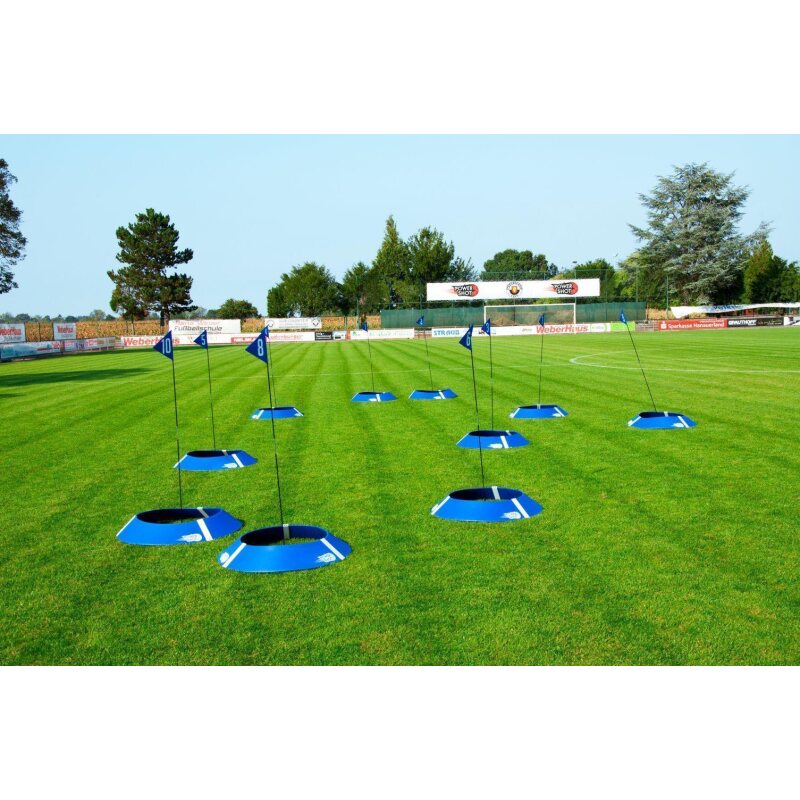 FOOTBALL GOLF kit of 10 holes with poles and flags