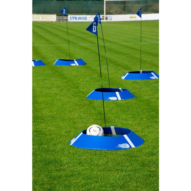 FOOTBALL GOLF kit of 10 holes with poles and flags