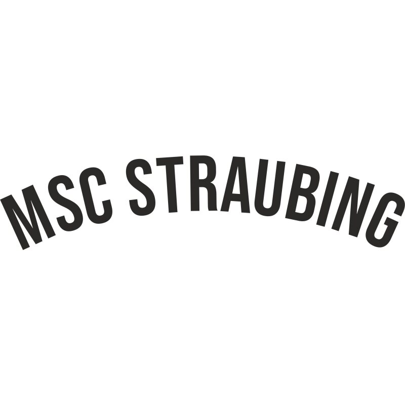 MSC Straubing Vereinsname mittel Druck weiß