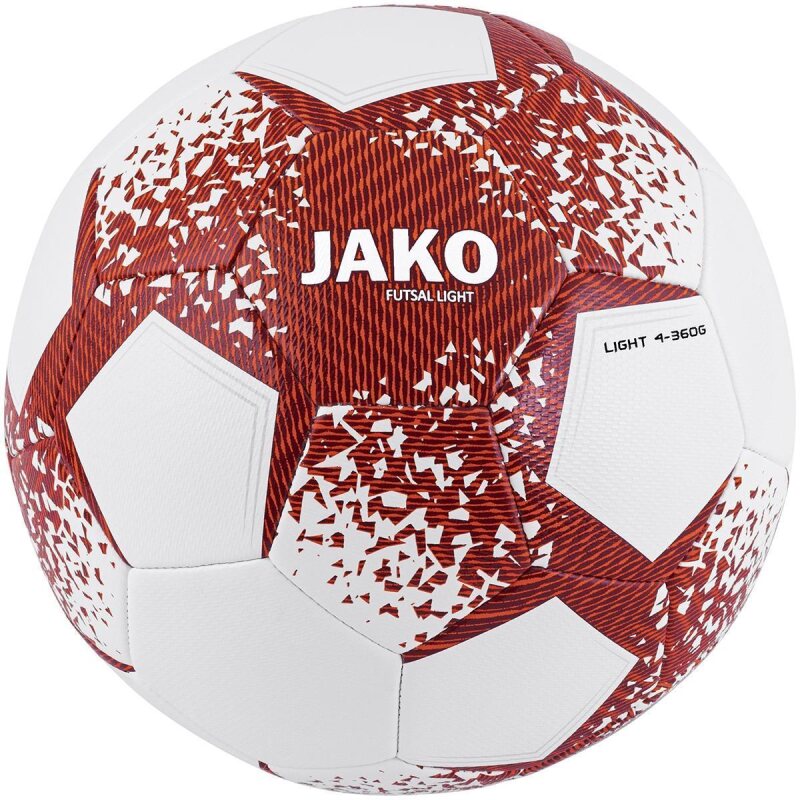 JAKO Ball Futsal Light weiß/weinrot/neonorange 4