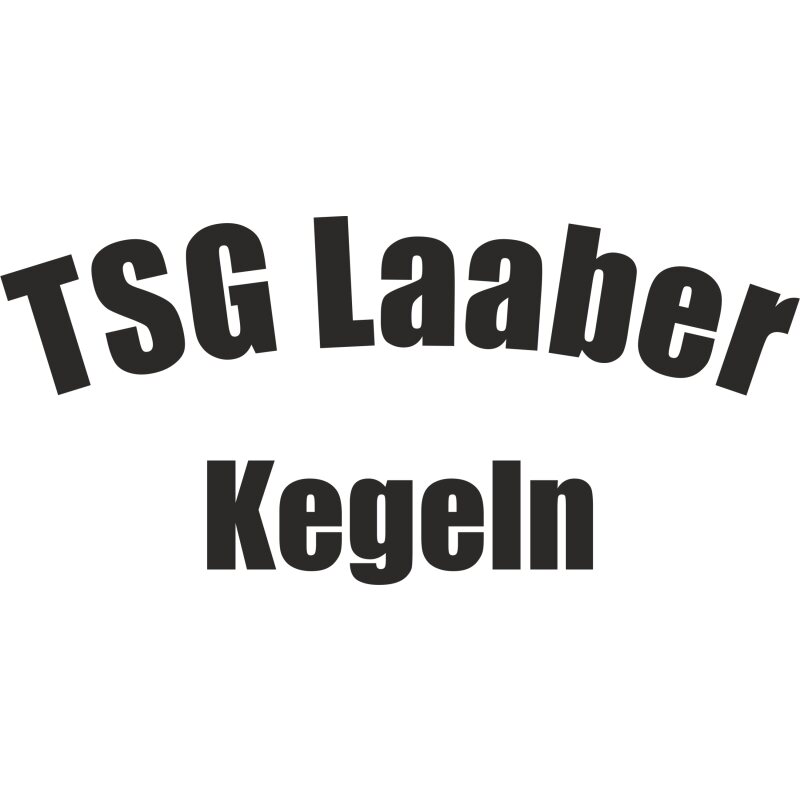 TSG Laaber Vereinsname Kegeln mittel Druck weiß