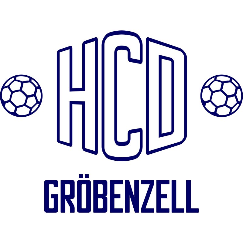 HCD Gröbenzell Motiv HCD mittel Druck dunkelblau
