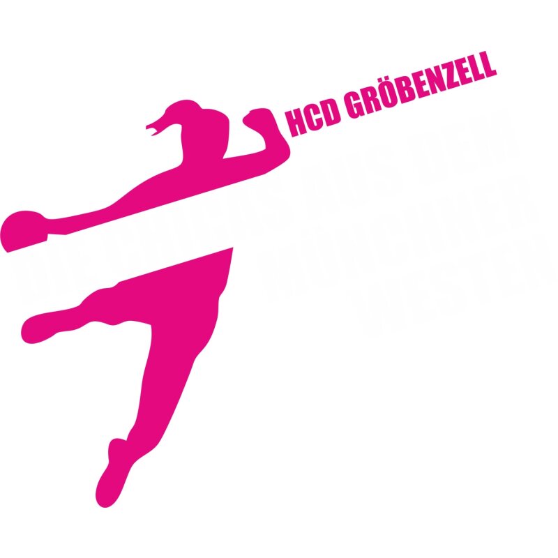 HCD Gröbenzell Motiv Chicas mittel Druck pink-weiß