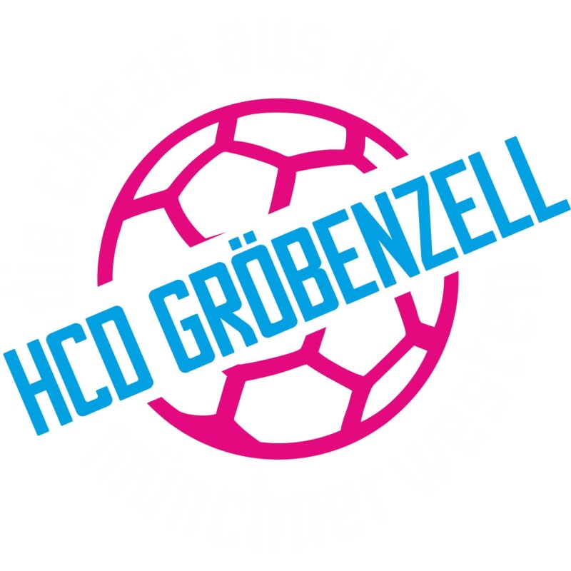HCD Gröbenzell Motiv Chicaslogo mittel Druck weiß-pink-hellblau
