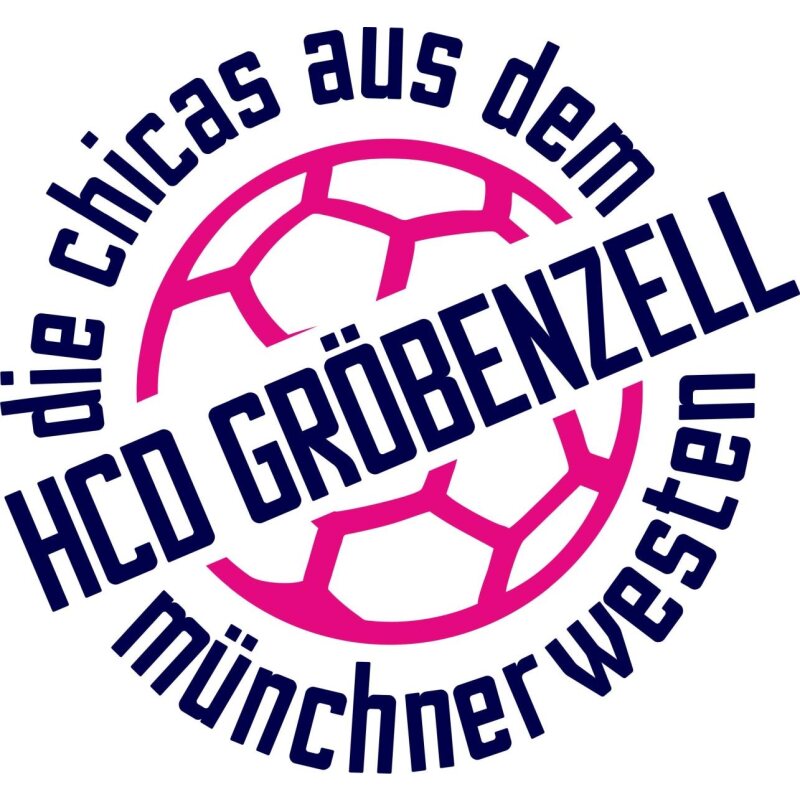 HCD Gröbenzell Motiv Chicaslogo groß Druck pink-dunkelblau