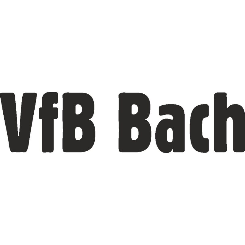 VfB Bach Schriftzug klein Druck weiß