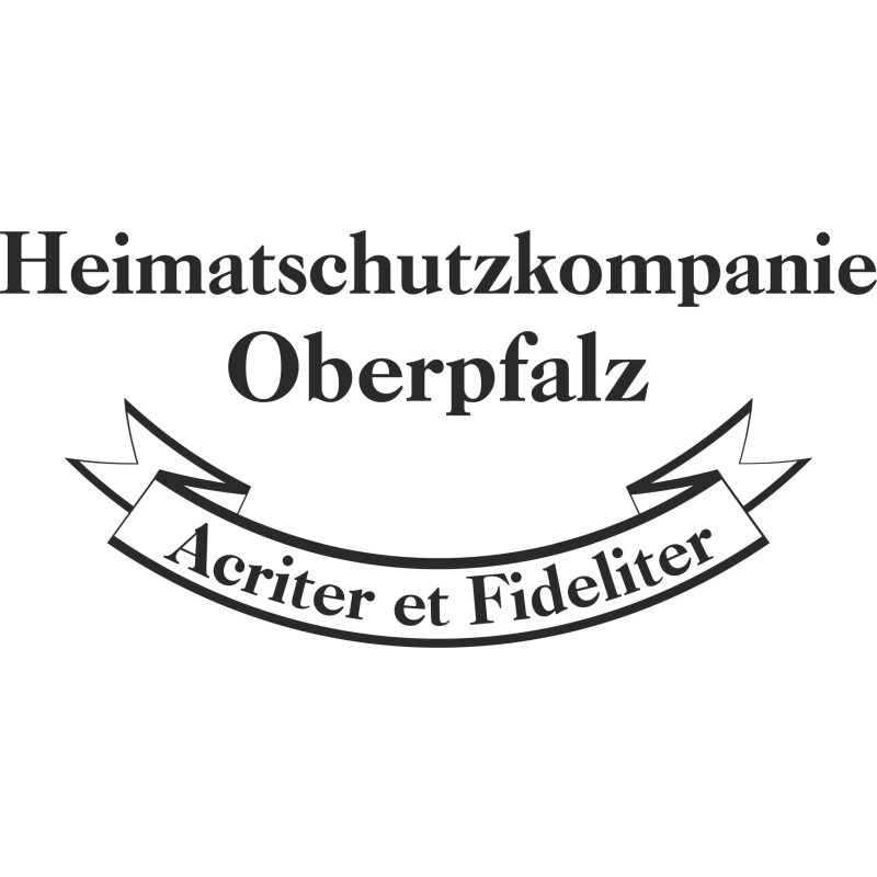 Heimatschutzkompanie Vereinsname mittel Druck schwarz