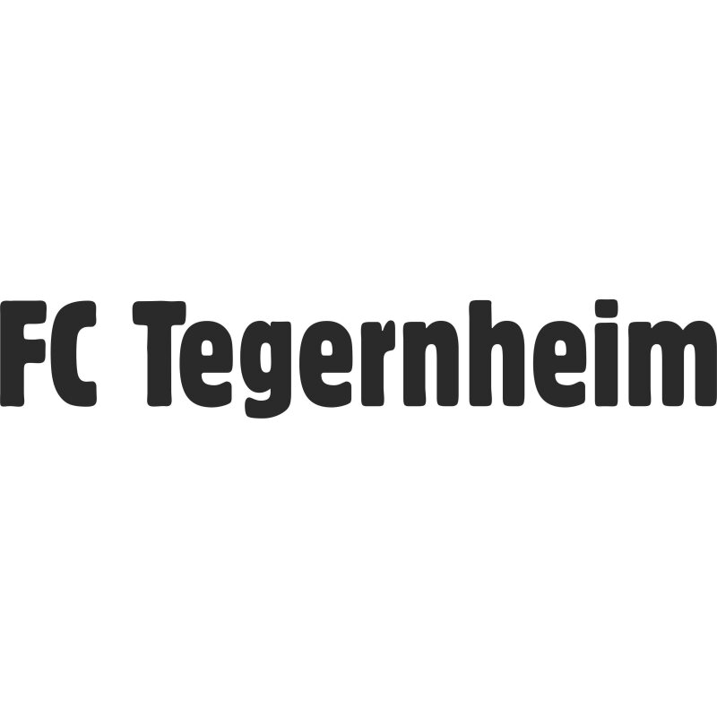 FC Tegernheim Schriftzug mittel Druck weiß