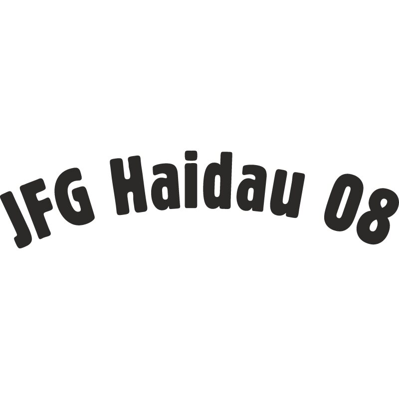 JFG Haidau 08 Vereinsname groß Druck weiß