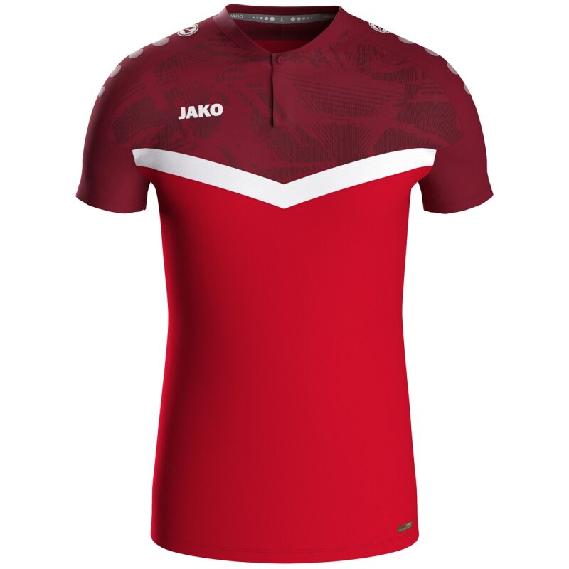 JAKO Polo Iconic rot/weinrot L