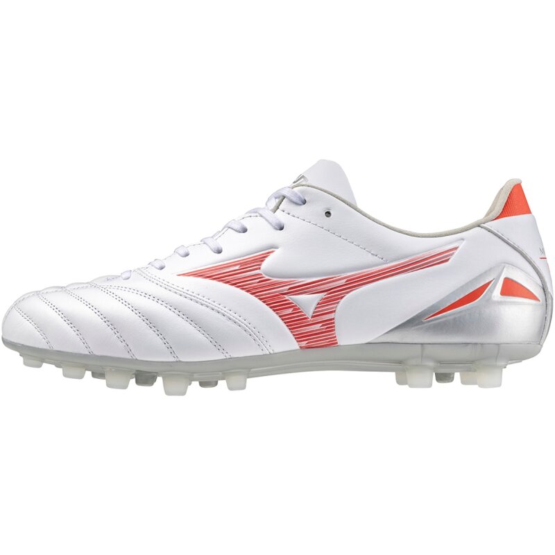 Mizuno Morelia NEO IV PRO AG Fußballschuhe White/Radiant Red/ Hot Coral 47